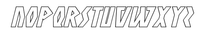 Antikythera Outline Italic Font LOWERCASE