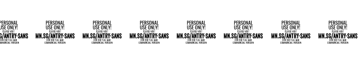 Antry Sans PERSONAL USE ONLY Regular Font OTHER CHARS