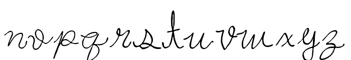 androideeapps curved handwriting Font LOWERCASE