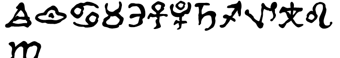 Ancient Astronaut Alien Font LOWERCASE
