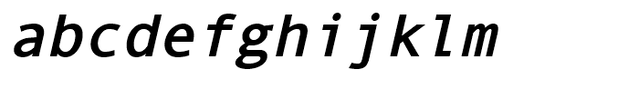 Andale Mono WGL Bold Italic Font LOWERCASE