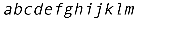 Andale Mono WGL Italic Font LOWERCASE