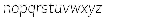Andes Italic ExtraLight Font LOWERCASE