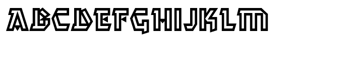Angle Inline Font UPPERCASE