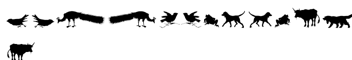 Animal Silhouettes Font UPPERCASE