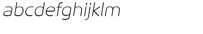 Animo Thin Italic Font LOWERCASE