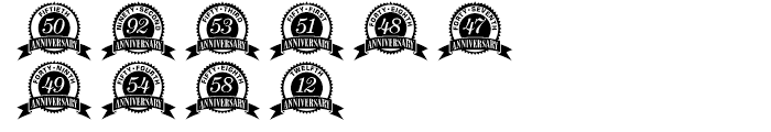 Anniversary Seals Regular Font OTHER CHARS