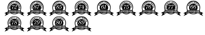 Anniversary Seals Regular Font UPPERCASE