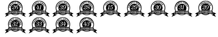 Anniversary Seals Regular Font LOWERCASE