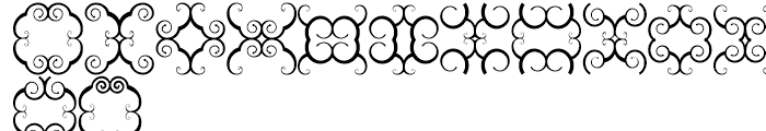 Anns Butterfly Scrolls Three Font UPPERCASE