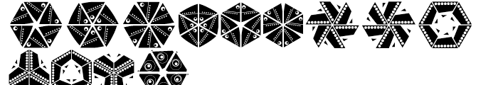 Anns Hexaglyphs Five Font LOWERCASE