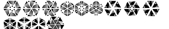 Anns Hexaglyphs Four Font LOWERCASE