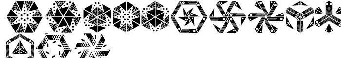Anns Hexaglyphs Four Font LOWERCASE