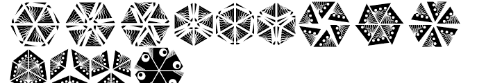 Anns Hexaglyphs Three Font LOWERCASE
