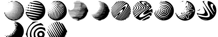 Anns Shaded Spheres Regular Font UPPERCASE