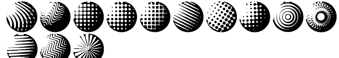 Anns Shaded Spheres Regular Font LOWERCASE