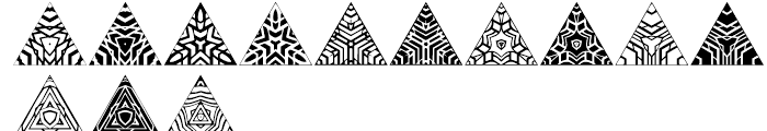 Anns Triangles Five Font LOWERCASE
