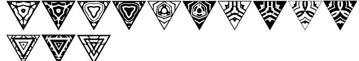Anns Triangles Three Font UPPERCASE