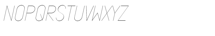 Ano Eighth Wide Italic Font LOWERCASE