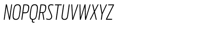 Antenna Extra Condensed Extra Light Italic Font UPPERCASE