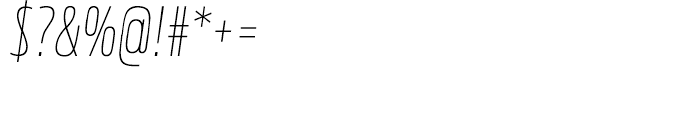 Antenna Extra Condensed Thin Italic Font OTHER CHARS