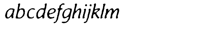 Antihistory Italic Font LOWERCASE