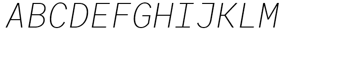 Antikor Mono Extra Light Italic Font UPPERCASE