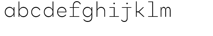 Antikor Mono Extra Light Font LOWERCASE