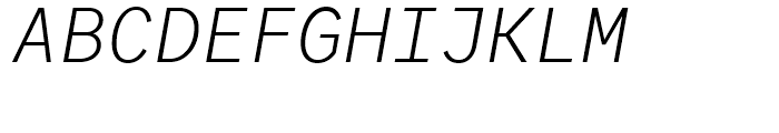 Antikor Mono Light Italic Font UPPERCASE