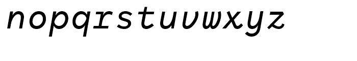 Antikor Mono Medium Italic Font LOWERCASE