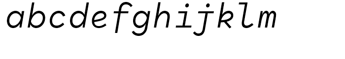 Antikor Mono Regular Italic Font LOWERCASE
