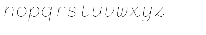 Antikor Mono Thin Italic Font LOWERCASE