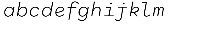 Antikor Text Light Italic Font LOWERCASE