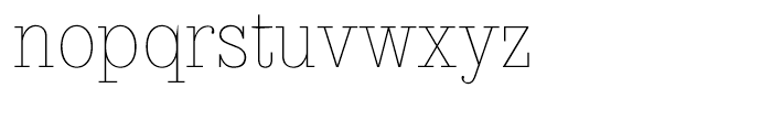 Antique Central Extralight Font LOWERCASE