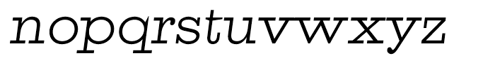 Antique Central Italic Font LOWERCASE