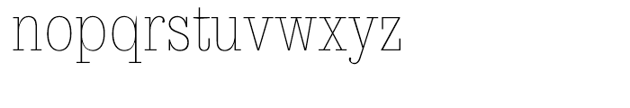Antique Central Thin Condensed Font LOWERCASE