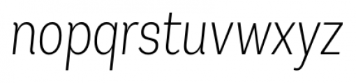 Andes Condensed ExtraLight Italic Font LOWERCASE