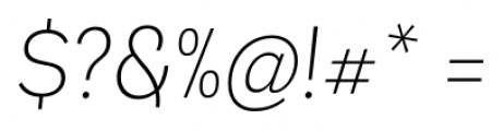 Andes Italic Extralight Font OTHER CHARS