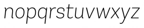 Andes Italic Extralight Font LOWERCASE