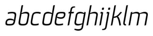 Aneba Light Oblique Font LOWERCASE