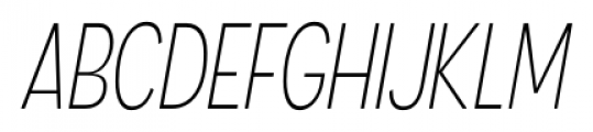 Angostura ExtraLight Italic Font UPPERCASE