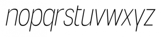 Angostura ExtraLight Italic Font LOWERCASE