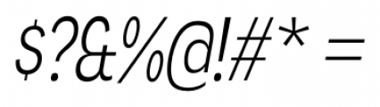 Angostura Light Italic Font OTHER CHARS
