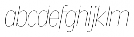 Angostura UltraLight Italic Font LOWERCASE