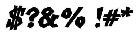 Angulatte Bold Oblique Font OTHER CHARS