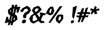 Angulatte Medium Oblique Font OTHER CHARS