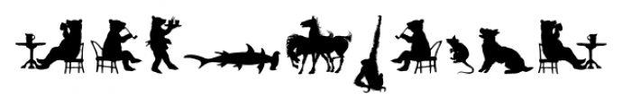 Animal Silhouettes Two Font OTHER CHARS