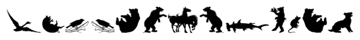 Animal Silhouettes Two Font LOWERCASE