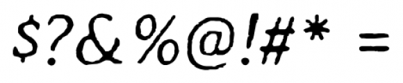 Antihistory Italic Font OTHER CHARS