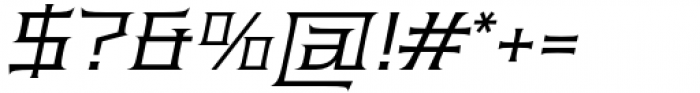 Anachak Light Italic Font OTHER CHARS
